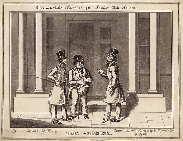 Characteristic sketches of the London club houses: Amphibs (engraving)