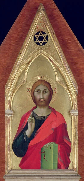 Christ Blessing, c. 1325 (oil on panel)
