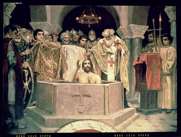 The Christening of Grand Duke Vladimir (c. 956-1015), 1885-96 (mural)