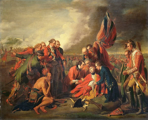 The Death of General Wolfe (1727-59), c. 1771 (oil on panel)