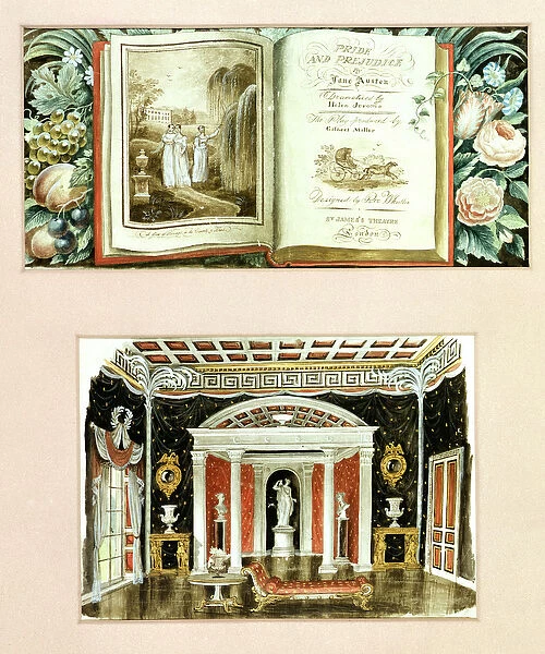 Designs for Pride and Prejudice produced at St. Jamess Theatre, February 1936 (pen