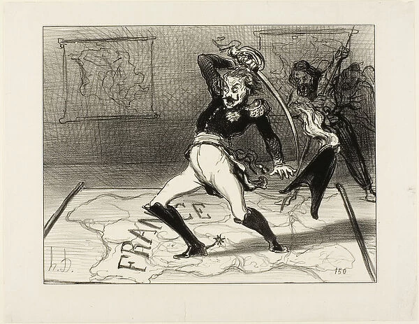 Emperor Nicolas working in his cabinet, plate 94 from Actualites
