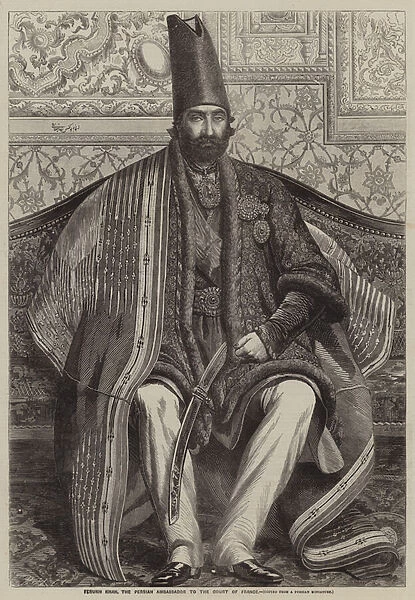 Ferukh Khan, the Persian Ambassador to the Court of France (engraving)
