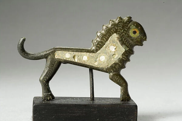 Fibula of a Lion, 2nd-3rd century AD (bronze with enamel inlays)