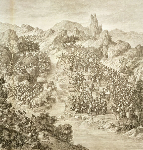 The First Battle between the Chinese Army and that of the Eleuths in 1759