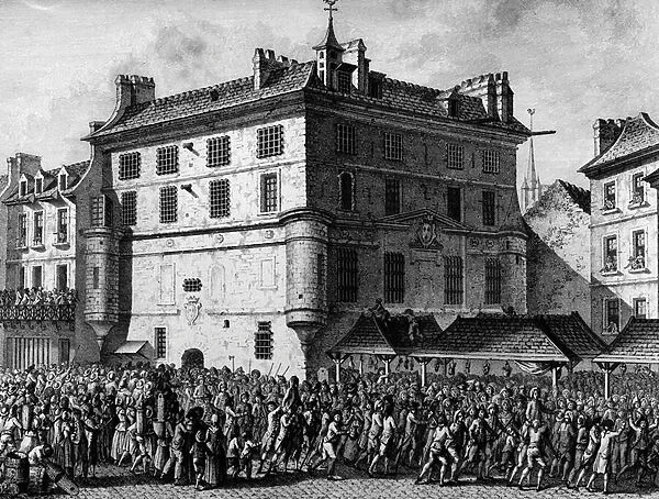 French Revolution: The people of the French Guards of the prison of the Abbey of Saint