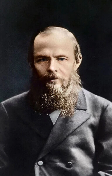 Fyodor Dostoyevsky, Russian novelist and short story writer (coloured photo)