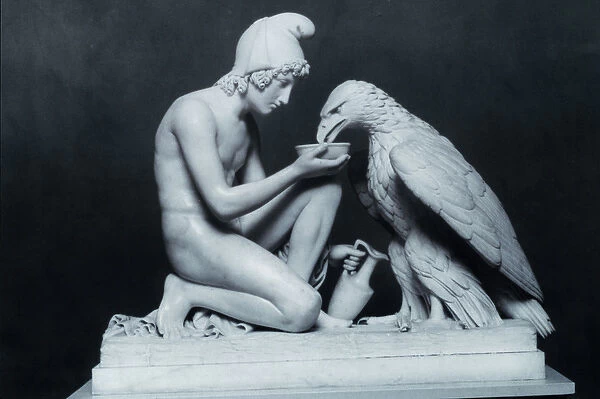 Ganymede with the Eagle of Jupiter, 1817 (marble)