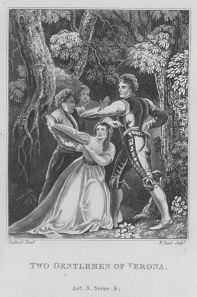 Two Gentlemen of Verona, Act 5, Scene 4 (engraving)