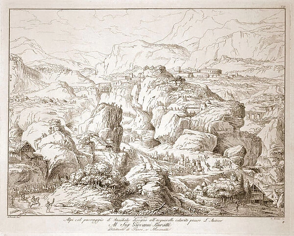 Hannibal crossing the Alps (engraving)