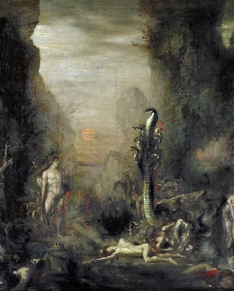 Hercules and the Lernaean Hydra, after Gustave Moreau, c. 1876 (oil on canvas)