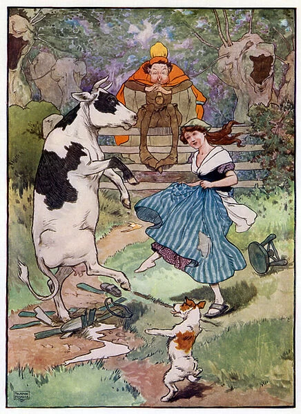 Illustration for The Story of Tom The Pipers Son (colour litho)