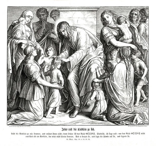 Jesus calls the children to him, Gospel of Mark