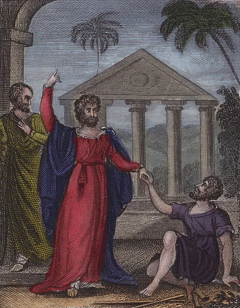 Jesus of Nazareth is a name... (coloured engraving)