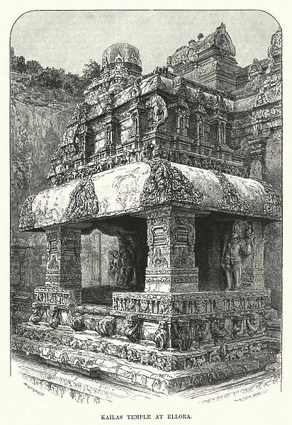 Kailas Temple at Ellora (engraving)