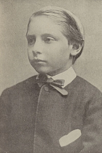 Kaiser Wilhelm II of Germany at the age of six (b  /  w photo)
