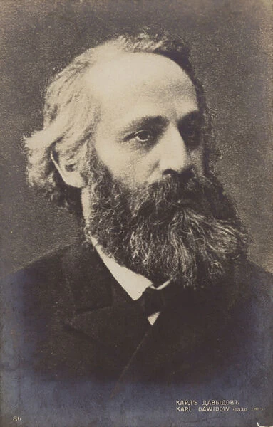 Karl Davydov, Russian cellist (1838-1889) (b  /  w photo)