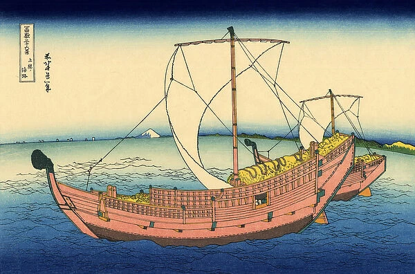 The Kazusa sea route, c. 1830 (woodblock print)