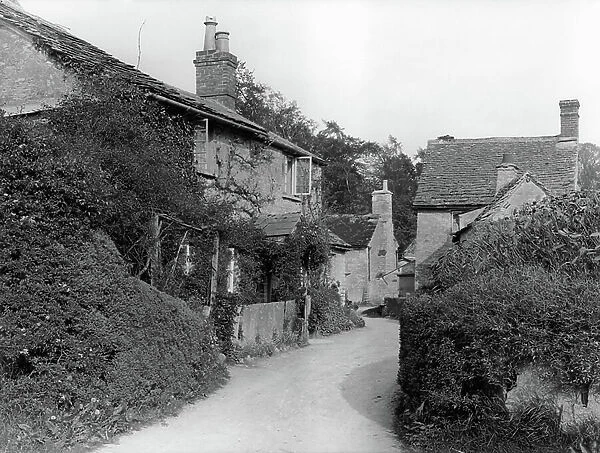 Kelmscott village, from Country Houses of the Cotswolds (b / w photo)