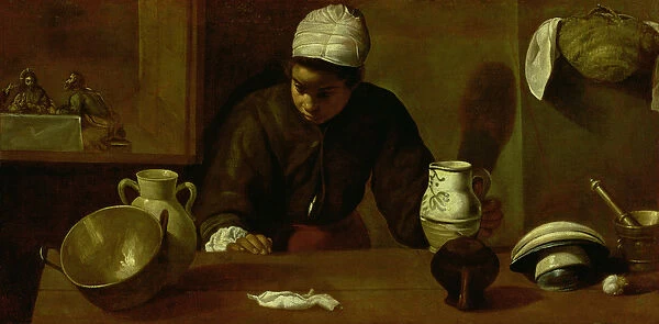 Kitchen Maid with the Supper at Emmaus, c. 1618 (oil on canvas)