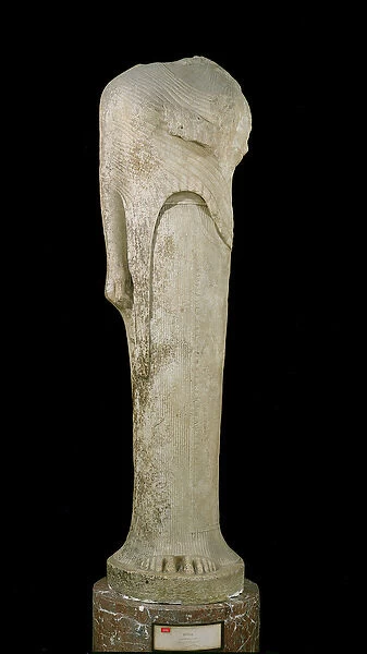 Kore figure dedicated by Cheramyes to Hera, from the Sanctuary of Hera, Samos, c
