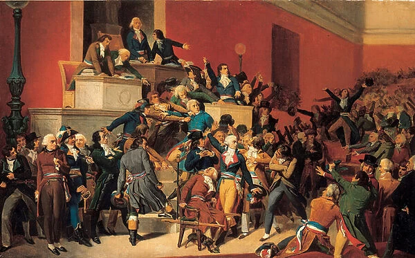 Le 9 Thermidor (The Arrest of Robespierre 27 July 1794) (oil on canvas)