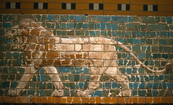 Lion from the Ishtar gate, Babylon (glazed bricks)
