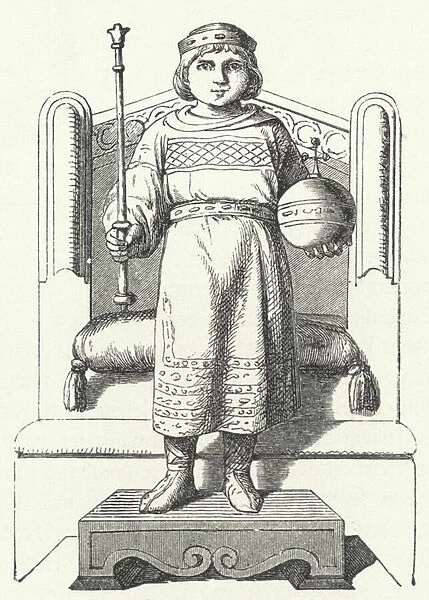 Louis the Child, last Carolingian King of East Francia (engraving)