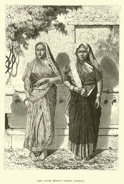 Low Caste Hindoo women, Bombay (engraving)