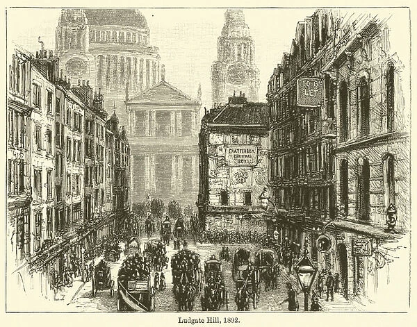 Ludgate Hill, 1892 (engraving)