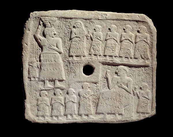 Mesopotamia: low relief in limestone of Ur-Nanshe (Our nanshe), King of Lagash