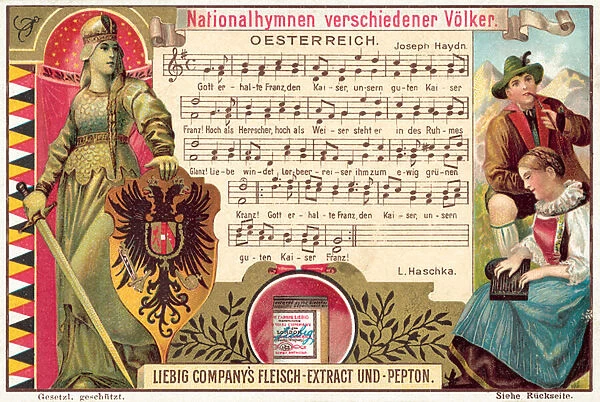 National anthem of Austria (chromolitho)