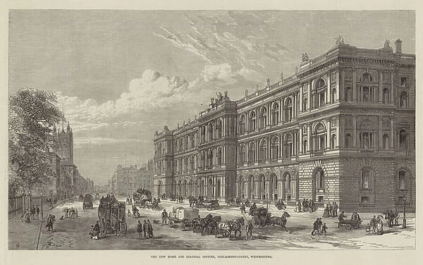 The New Home and Colonial Offices, Parliament-Street, Westminster (engraving)