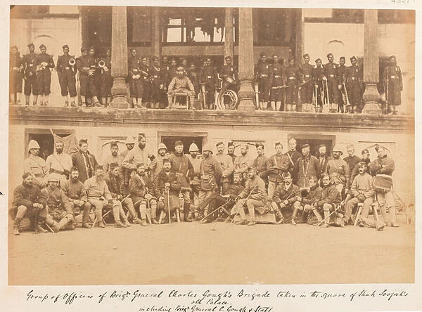 Officers and men of Brigadier General Goughs Brigade taken in the square of Shah