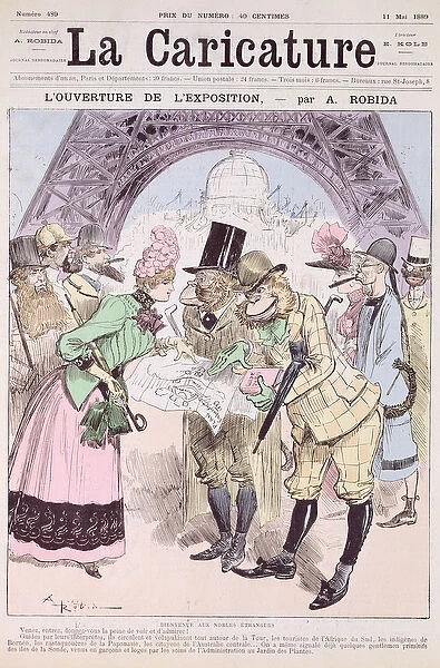 The Opening of the Universal Exhibition of 1889, from La Caricature, 11th May 1889