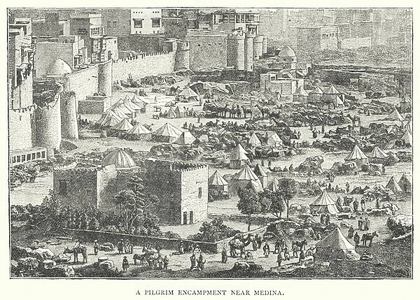 A Pilgrim Encampment near Medina (engraving)