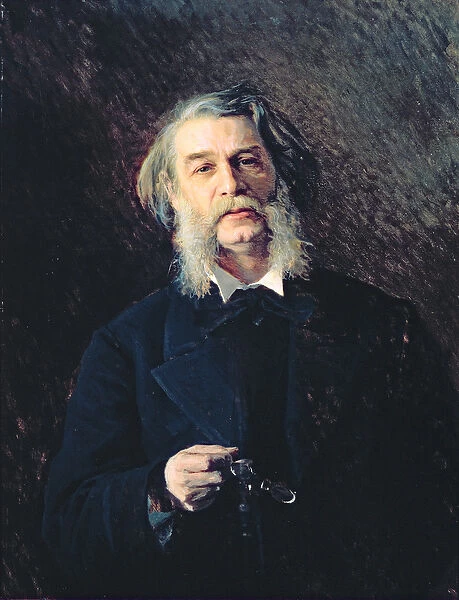 Portrait of Dmitri Vasilievich Grigorovich (1822-99), 1876 (oil on canvas)