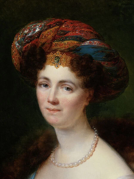 Detail of Portrait of Josephine Victoire Meslier-Duvey (oil on canvas)