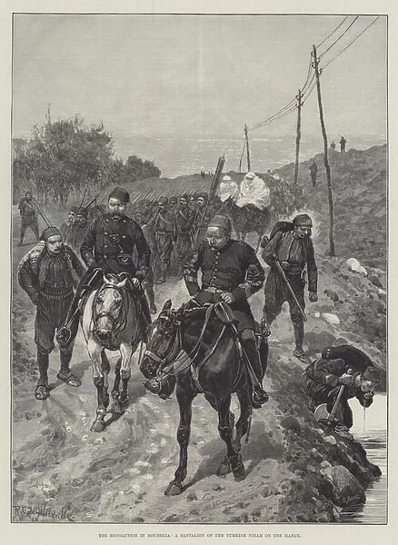 The Revolution in Roumelia, a Battalion of the Turkish Nizam on the March (engraving)