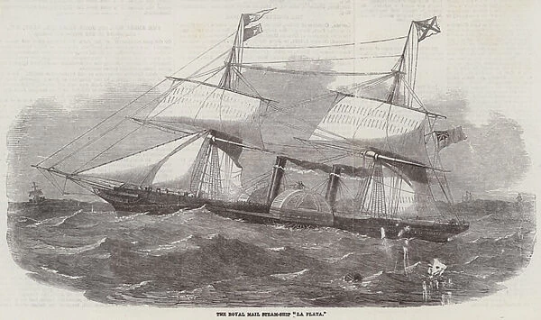 The Royal Mail Steam-Ship 'La Plata'(engraving)