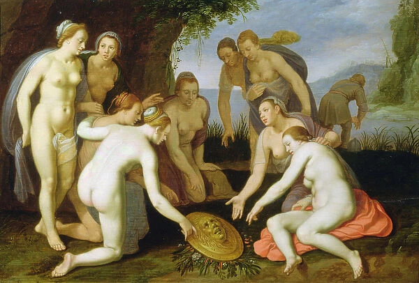 A Scene from the Legend of Perseus and Andromeda (oil on panel)