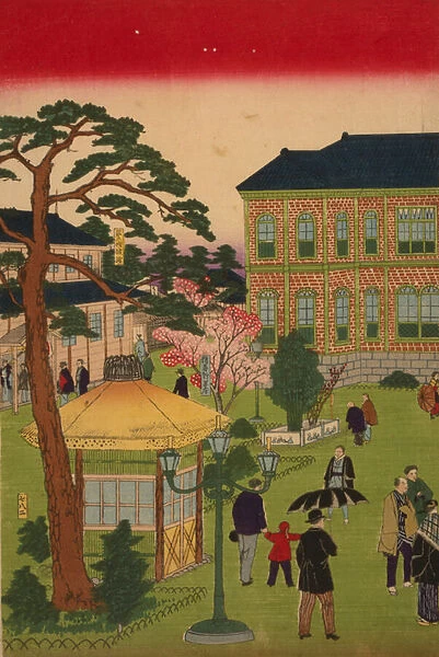 Second national industrial exhibition at Ueno Park, 1881 (woodblock print)