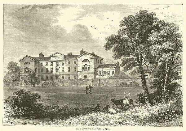 St Georges Hospital, 1745 (engraving)