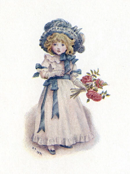 Taking in the roses by Kate Greenaway