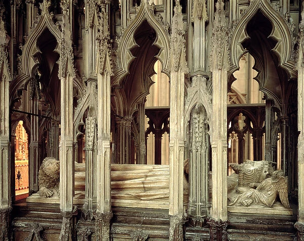 Tomb of Edward II (1284-1327) erected by Edward III (marble)