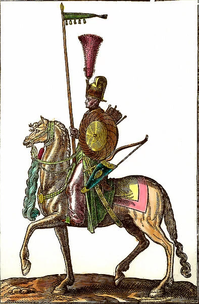Turkish Knight Ottoman Engraving from the 18th century Private Collection