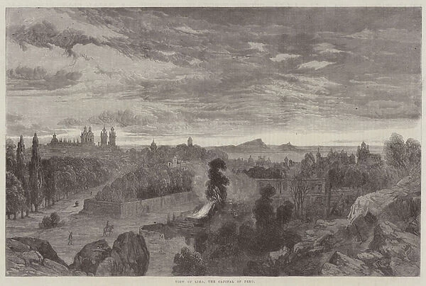 View of Lima, the Capital of Peru (engraving)