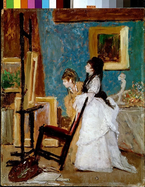 The visit to the studio (oil on canvas, c. 1864)