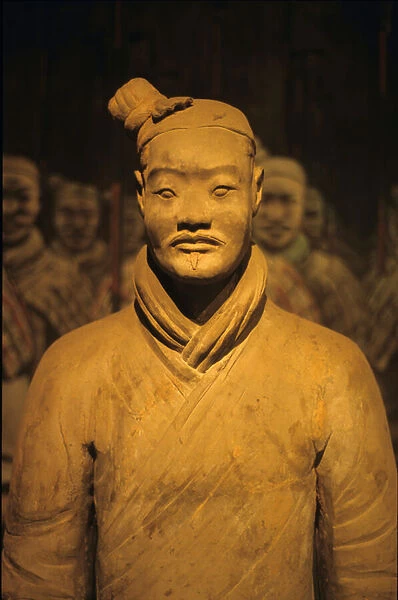 Warrior from the tomb of Emperor Shihuangdi, 221-206 BC (terracotta)