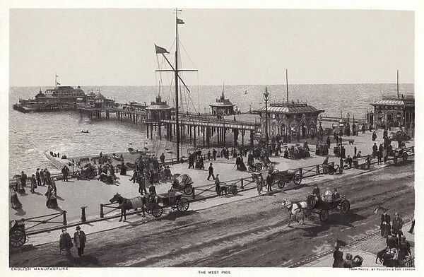 The West Pier, Brighton (litho)